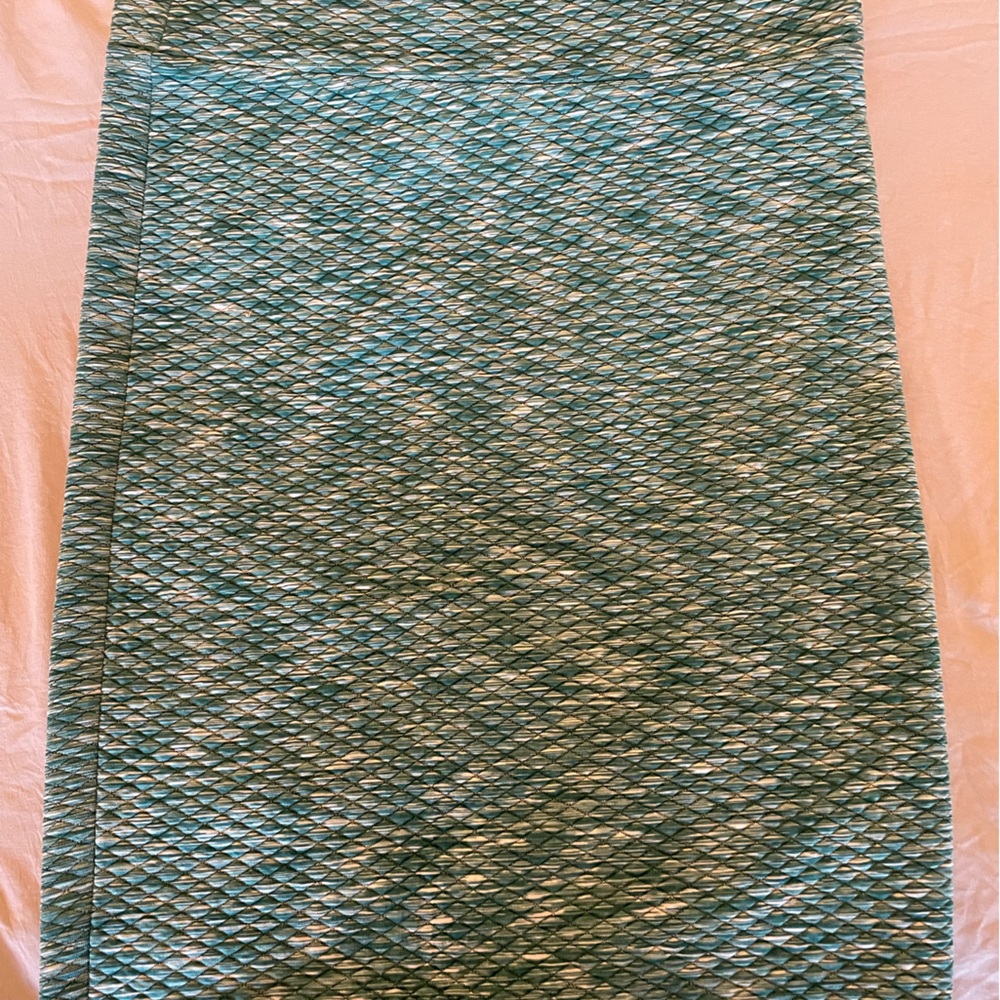 LuLaRoe Teal Diamond Pattern Pencil Skirt